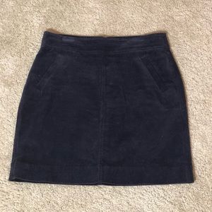 Corduroy navy mini skirt for fall/winter - size 0